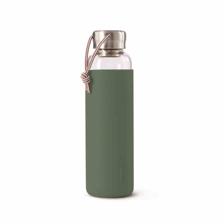 Butelka szklana na wodę 600ml, oliwkowa / Black+Blum