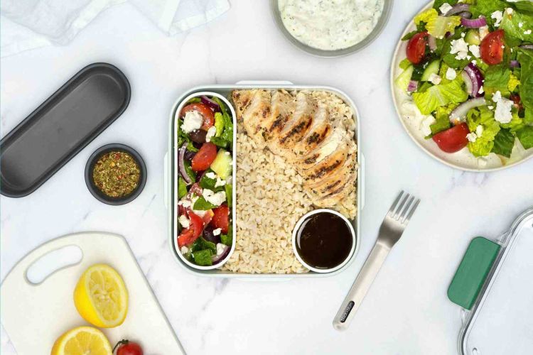 Lunch box kwadratowy, morski / Black+Blum