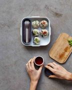 Lunch box kwadratowy, morski / Black+Blum