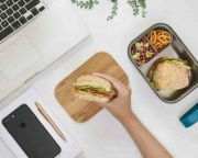 Lunch box stalowy L, morski / Black+Blum