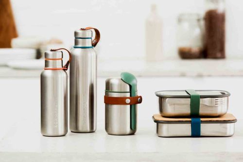Lunch box stalowy S, oliwkowy / Black+Blum