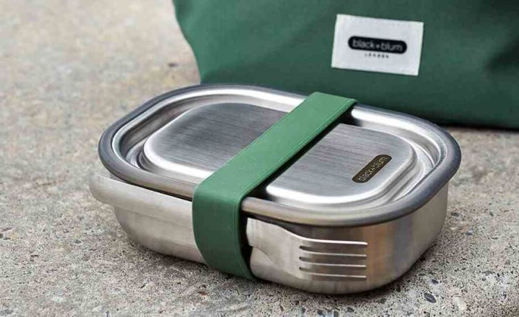 Lunch box stalowy S, oliwkowy / Black+Blum