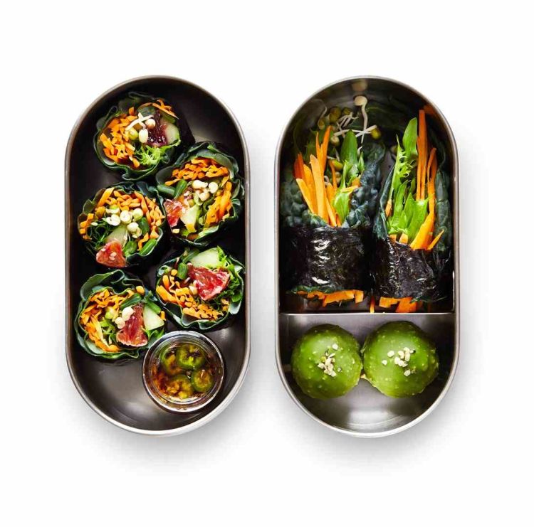 Zestaw 2 lunch boxów stalowych, szary / Black+Blum
