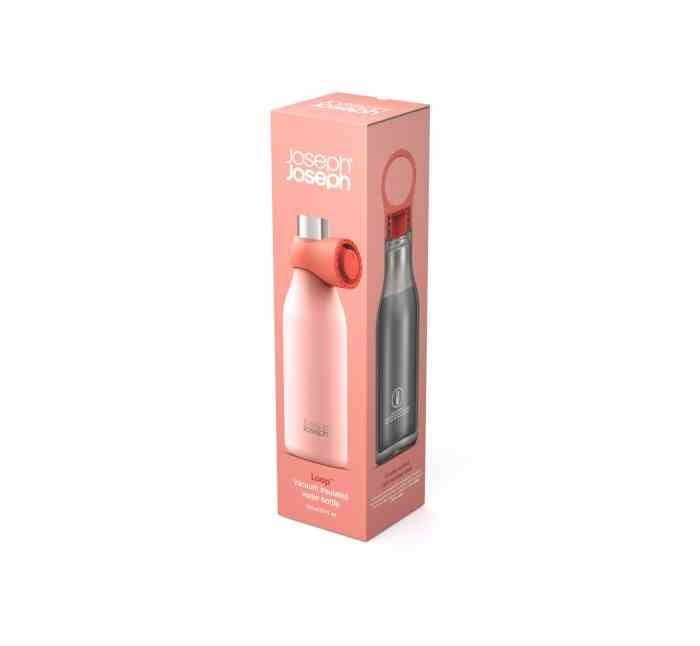 Butelka termiczna stalowa 500ml Loop, koralo / Joseph Joseph