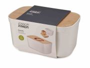Chlebak z deską do krojenia Babmoo, biały / Joseph Joseph