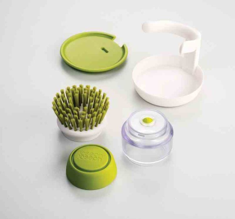 Szczotka do mycia naczyń z pompką Palm Scrub / Joseph Joseph