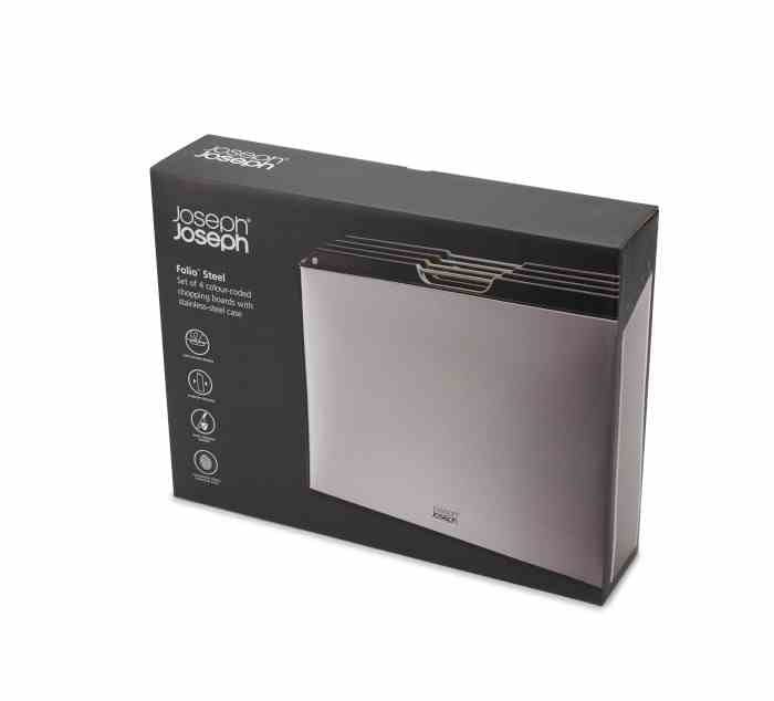 Zestaw 4 desek do krojenia Folio Steel / Joseph Joseph