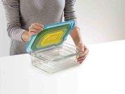 Zestaw 4 szklanych pojemników Nest Glass, mu / Joseph Joseph