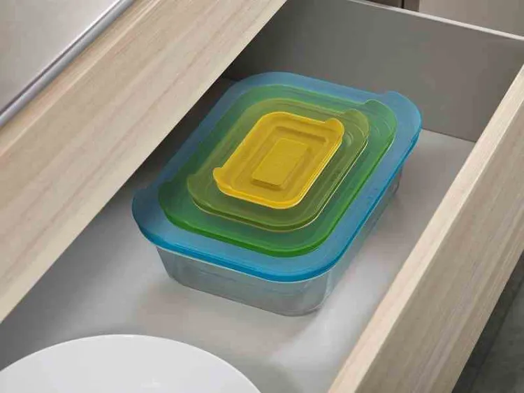 Zestaw 4 szklanych pojemników Nest Glass, mu / Joseph Joseph