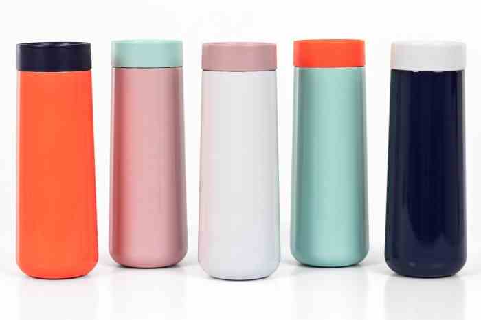 Kubek podróżny 350ml. indygo/biel, Travel / Lund London