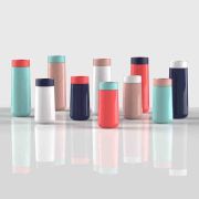 Kubek podróżny 350ml. indygo/biel, Travel / Lund London