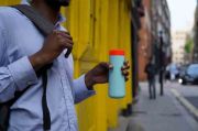 Kubek podróżny 350ml. mięta/koral, Travel / Lund London