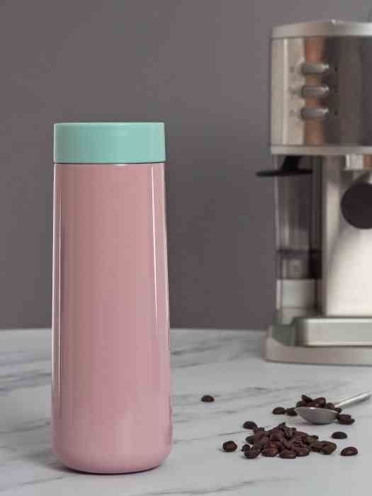 Kubek podróżny 350ml. róż/mięta, Travel / Lund London