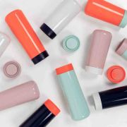 Kubek podróżny 350ml. róż/mięta, Travel / Lund London