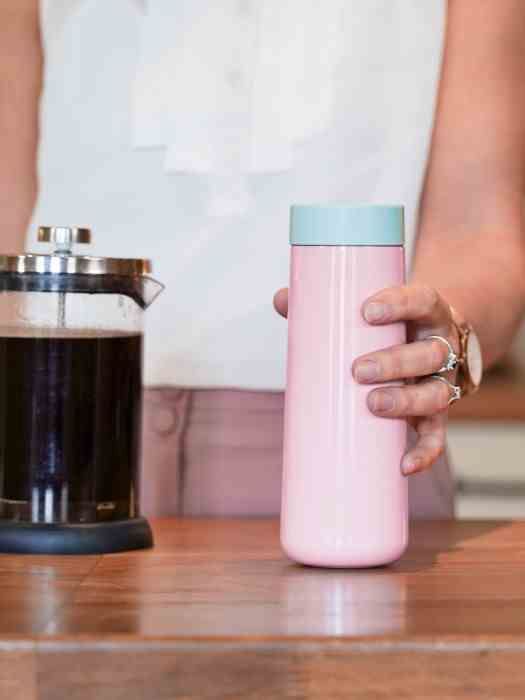 Kubek podróżny 350ml. róż/mięta, Travel / Lund London