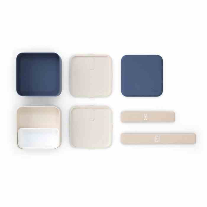 Lunchbox Bento Square, Blue Natural / Monbento