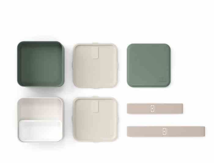 Lunchbox Bento Square, Natural Green / Monbento