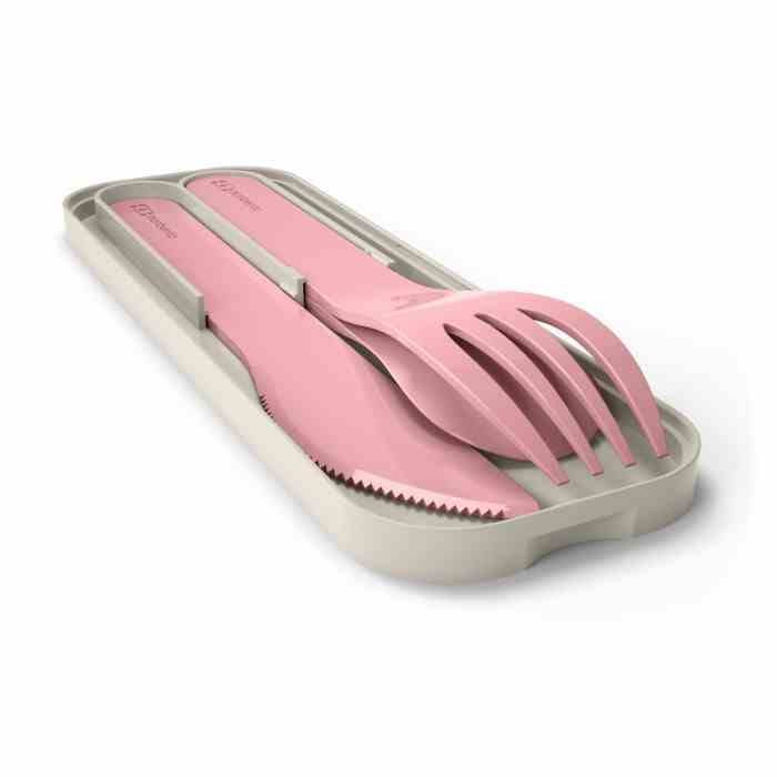 Sztućce podróżne Pocket Color, Pink Blush / Monbento