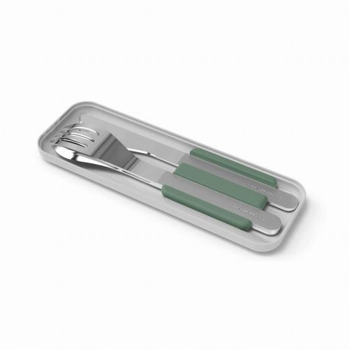 Zestaw sztućców podróżnych Slim Box Nat.Green / Monbento