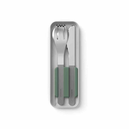 Zestaw sztućców podróżnych Slim Box Nat.Green / Monbento