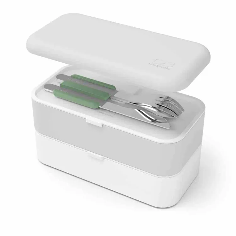 Zestaw sztućców podróżnych Slim Box Nat.Green / Monbento