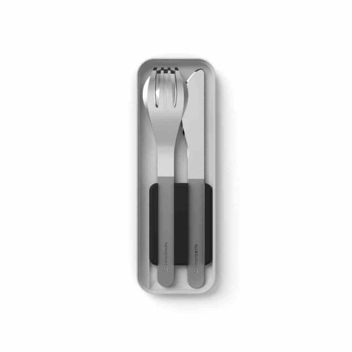 Zestaw sztućców podróżnych Slim Box, Black / Monbento