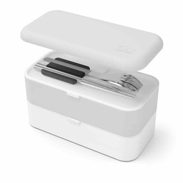 Zestaw sztućców podróżnych Slim Box, Black / Monbento