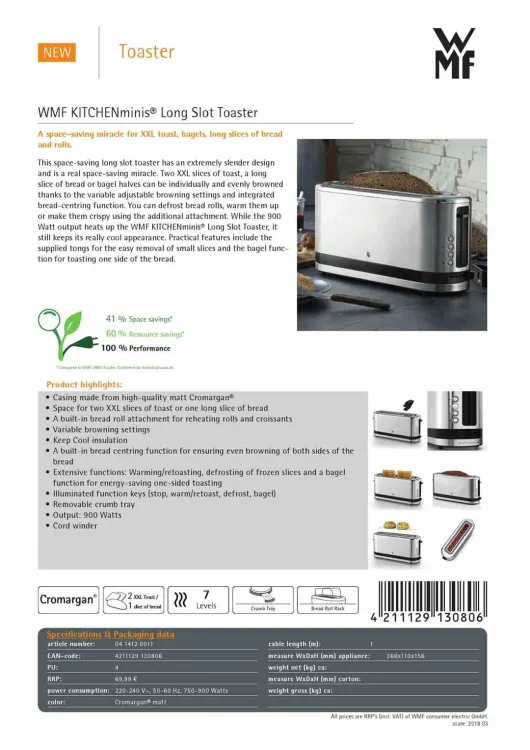 Toster Long Slot, KitchenMinis / WMF