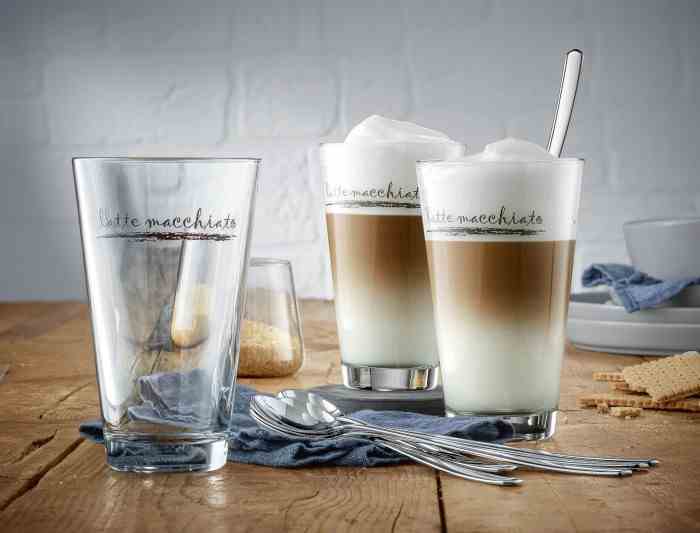 Filiżanki do Latte Macchiato z łyżeczkami 6sz / WMF