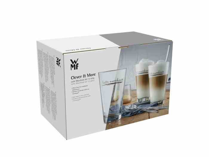 Filiżanki do Latte Macchiato z łyżeczkami 6sz / WMF