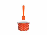 Miseczka na lody, pomarańczowo-biała / Zak!designs