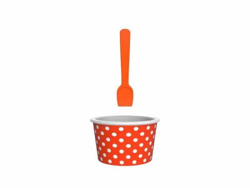 Miseczka na lody, pomarańczowo-biała / Zak!designs