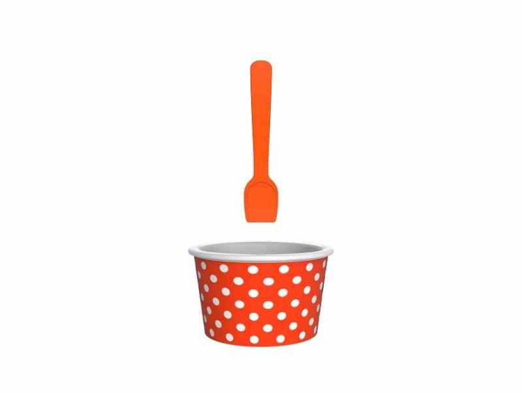 Miseczka na lody, pomarańczowo-biała / Zak!designs