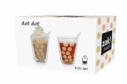 Zestaw 2 szklanek 350ml z łyżeczkami, złoty / Zak!designs