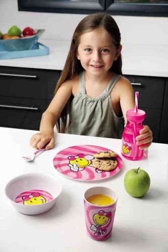Butelka ze słomką dla dziewczynki Smiley Kid / Zak!designs