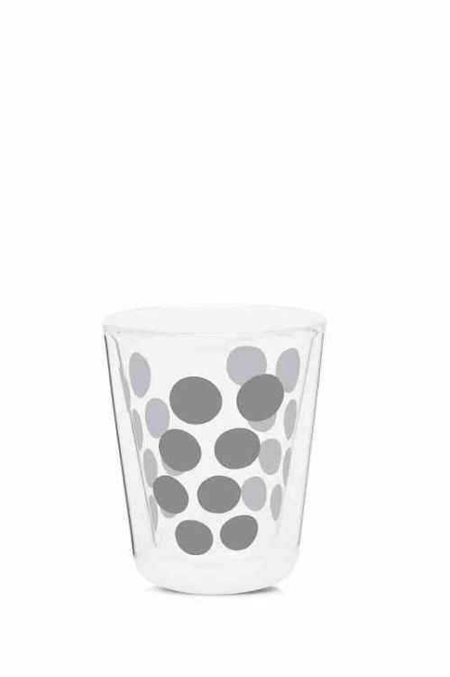 Zestaw 2 szklanek 200ml z łyżeczkami,srebrny / Zak!designs