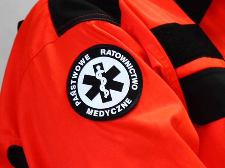 Emblemat YELLOW FLUO RATOWNICTWO MEDYCZNE na rzepie 8,5 cm