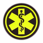 Emblemat YELLOW FLUO ESKULAP na rzepie 8,5 cm