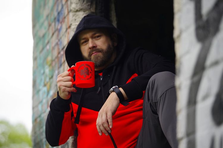 Kubek RATOWNIK MEDYCZNY żmija 330 ml - pomarańczowy FLUO