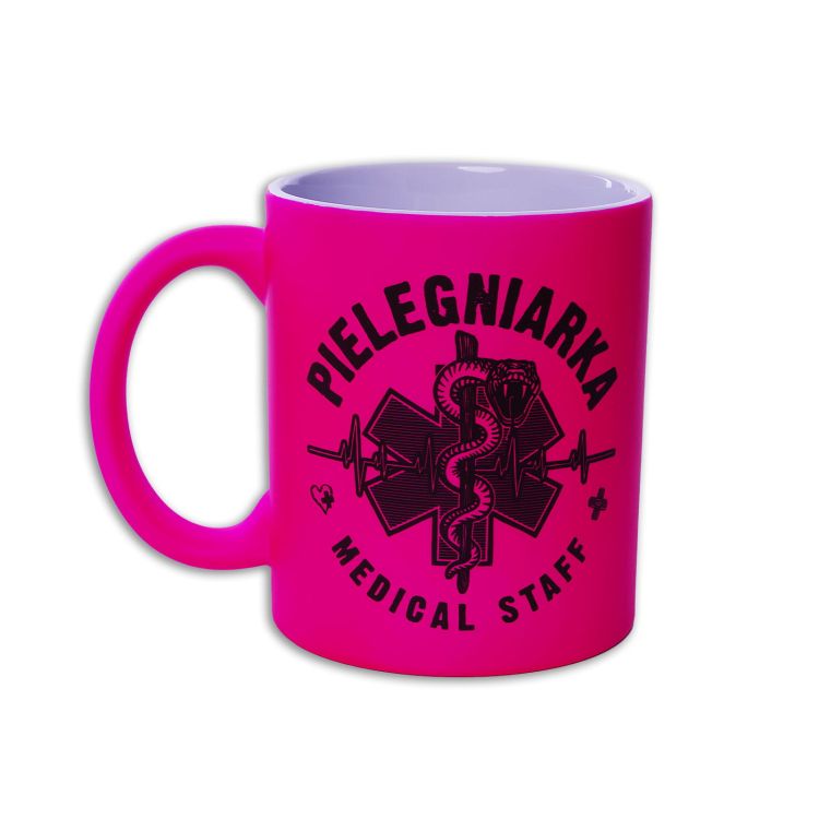 Kubek PIELĘGNIARKA żmija 330 ml - fuksja FLUO