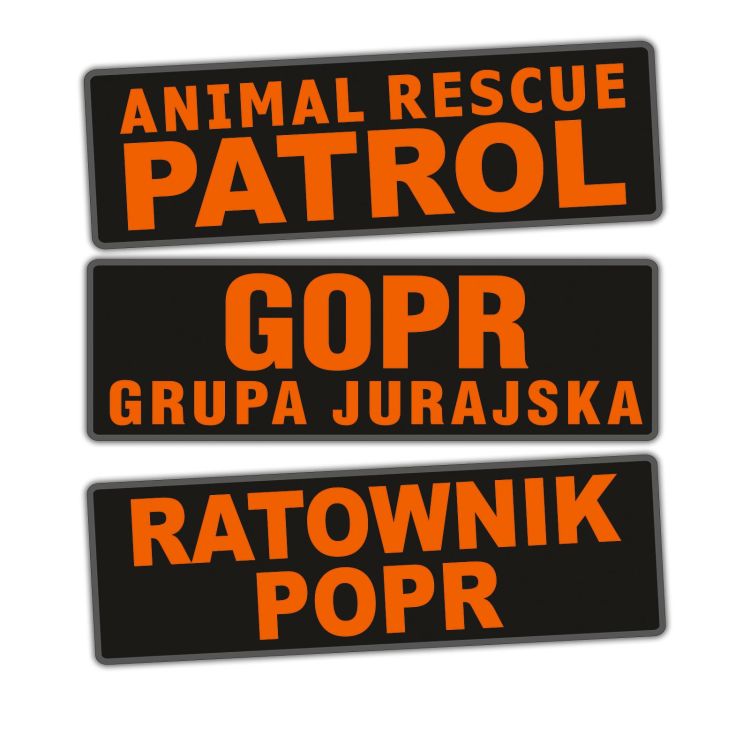 Emblemat dowolny FLUO na rzepie 31 x 10 cm