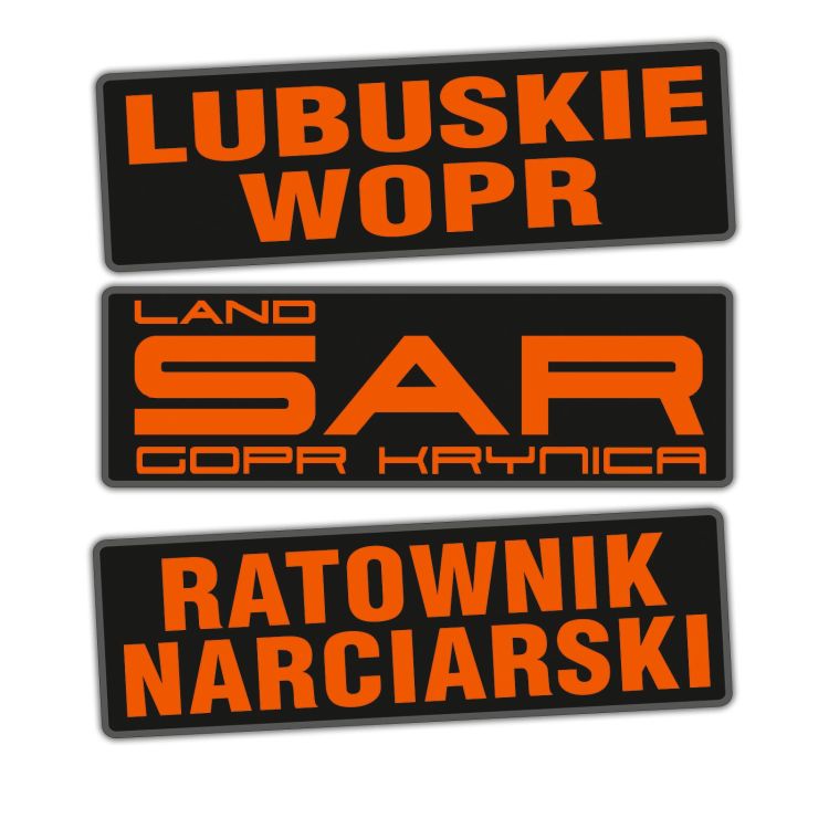 Emblemat dowolny FLUO na rzepie 31 x 10 cm