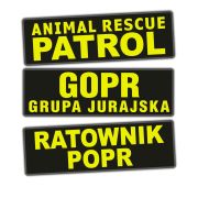 Emblemat dowolny YELLOW FLUO na rzepie 31 x 10 cm