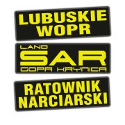 Emblemat dowolny YELLOW FLUO na rzepie 31 x 10 cm