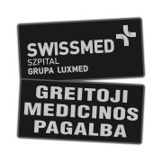 Emblemat dowolny odblaskowe litery na rzepie 31 x 15 cm