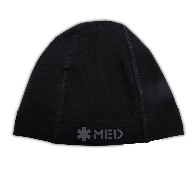 Czapka ratownicza cienka wiosna-jesień MED termoaktywna - czarna