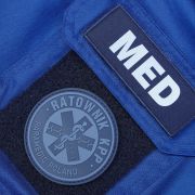 Emblemat dowolny czarny nadruk tło FLUO na COMBAT na rzepie 11 x 4 cm