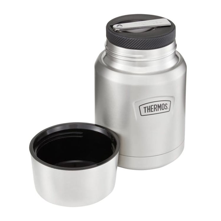 Termos na jedzenie z składaną łyżką i kubkiem Thermos 0,47l - nierdzewny