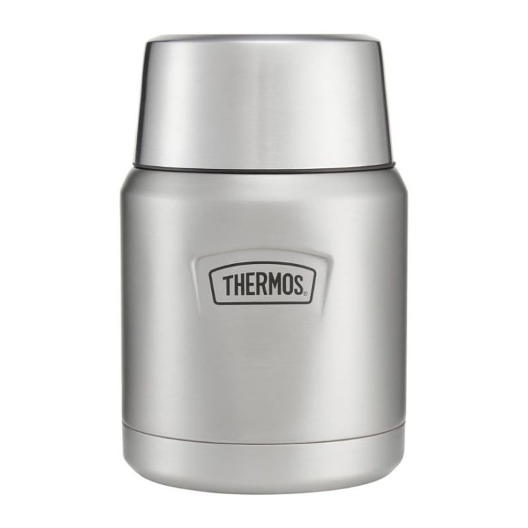 Termos na jedzenie z składaną łyżką i kubkiem Thermos 0,47l - nierdzewny
