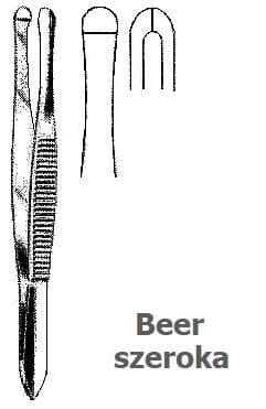 Pinceta okulistyczna typ Beer szeroka 9 cm